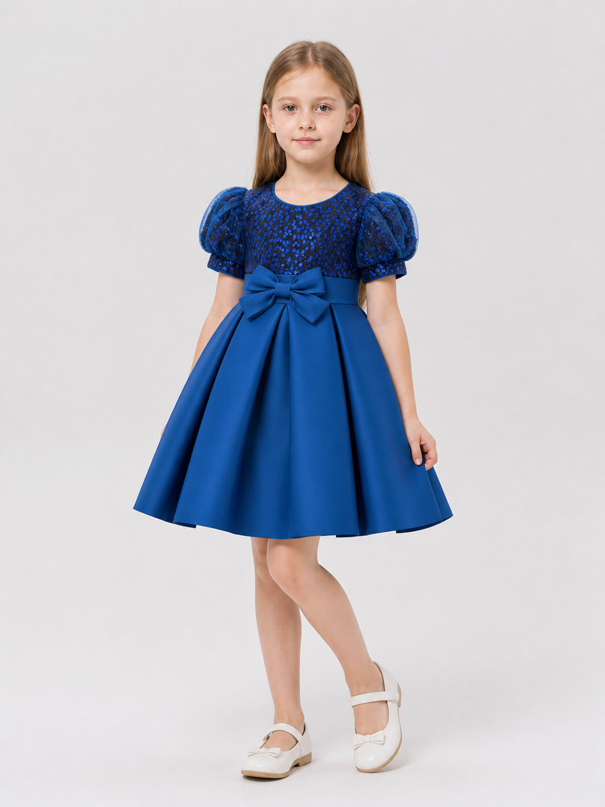 Children's Party Dress with Sequins and Bow Costume Dresses detail
