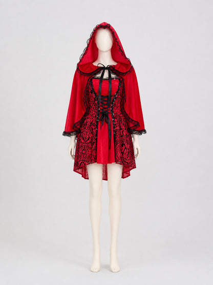 Cosplay Costume: Dress and Hooded Cape Costume Dresses detail