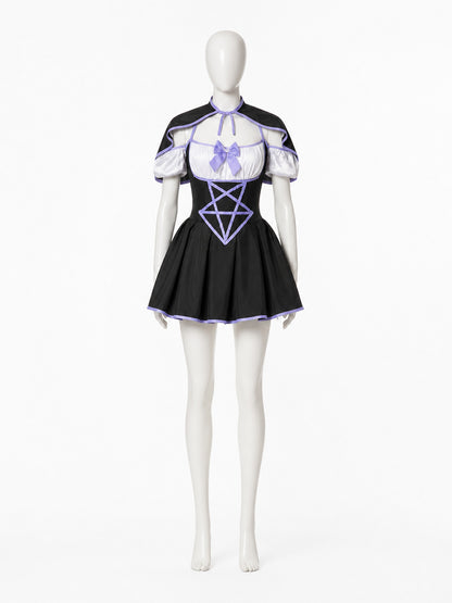 Cosplay Dress with Full Skirt and Bow Costume Dresses detail