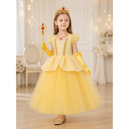 Yellow Princess Costume for Halloween lifestyle view