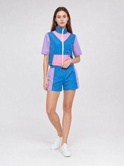 Sports Set with Shorts, Bright Color-Block Design product detail