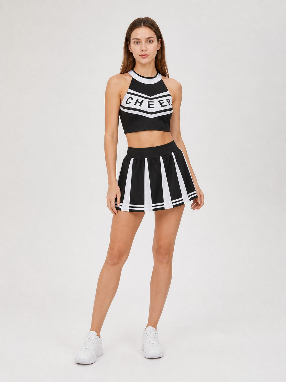 Black and White Stage Costume with Top and Skirt Costumes detail