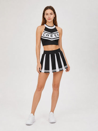 Black and White Stage Costume with Top and Skirt Costumes detail