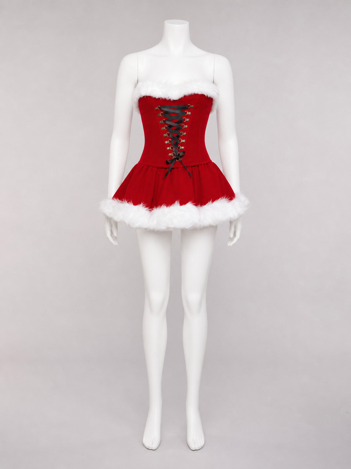Christmas Character Costume with Fur Trim