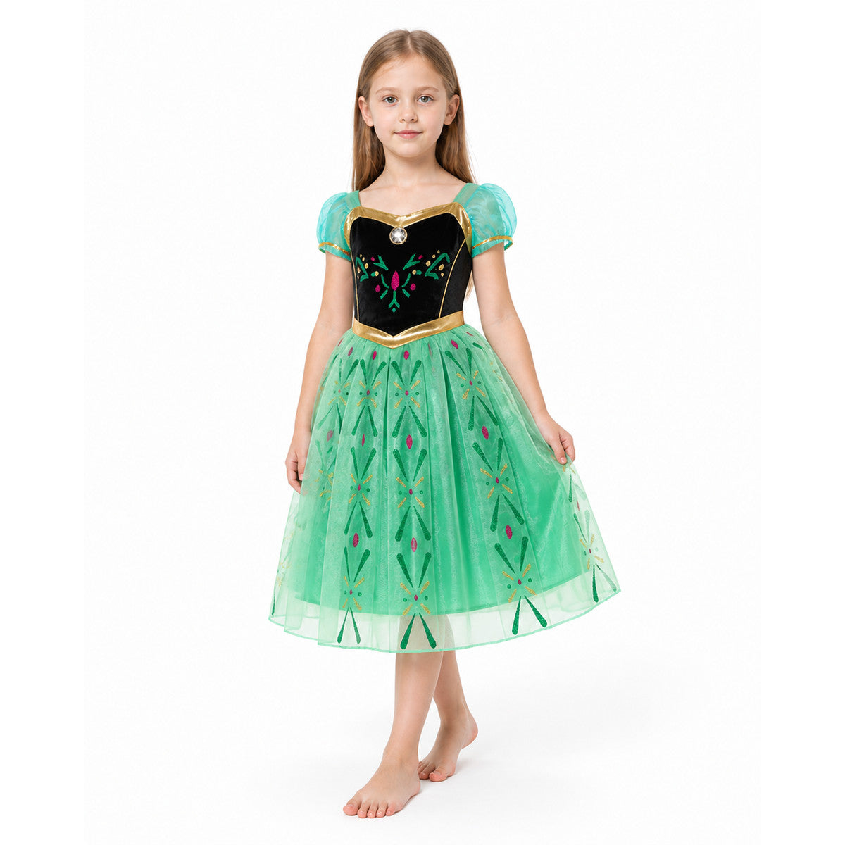 Children’s Frozen dress with mesh and sequins product detail