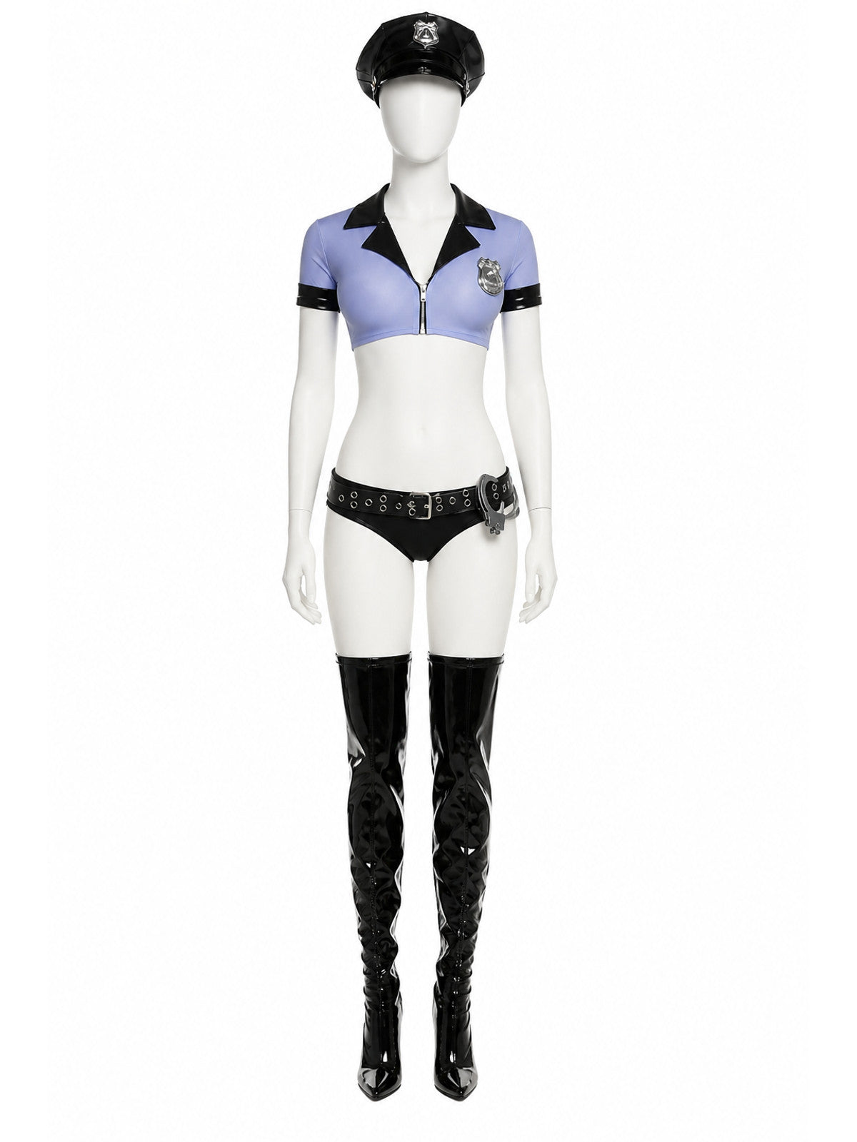 Police Costume with Cropped Top and Shorts Costumes detail
