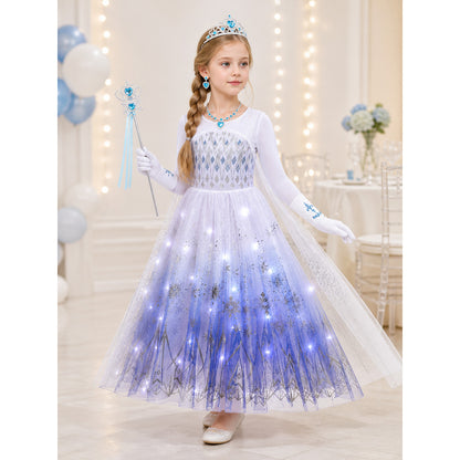 Snow Queen Carnival Costume with LED Lighting lifestyle view