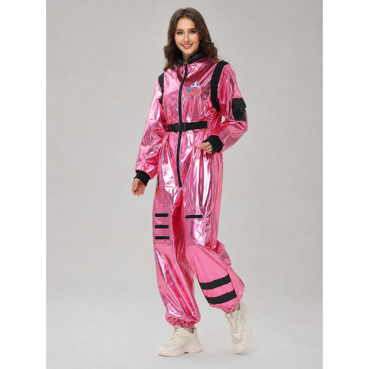 Pink Space Jumpsuit with NASA Patches