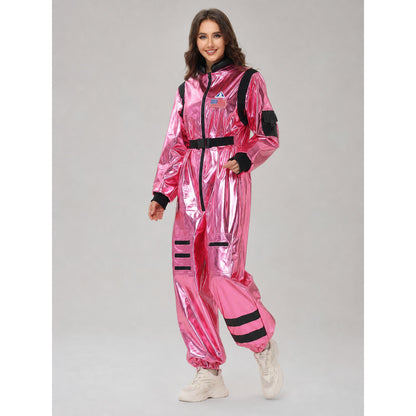 Pink Space Jumpsuit with NASA Patches