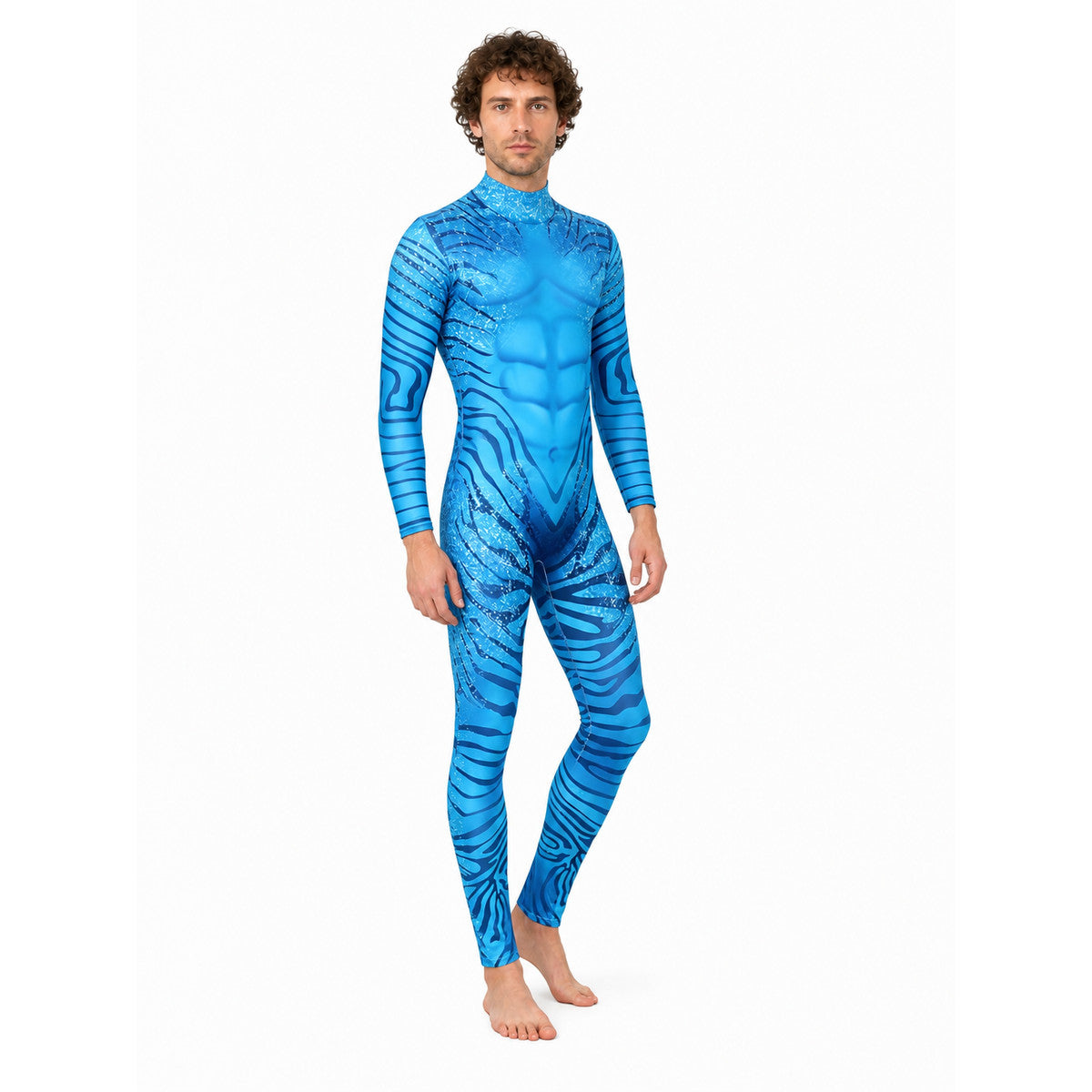 Blue Avatar Cosplay Jumpsuit Costumes detail