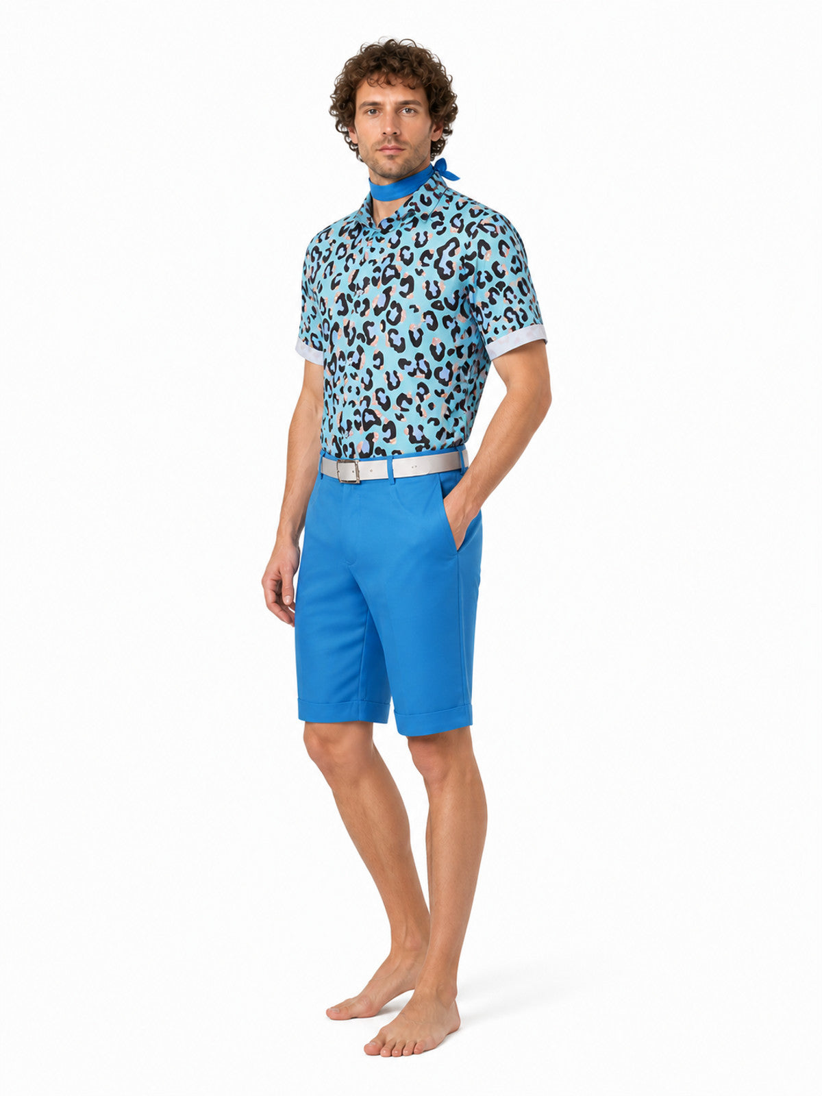 Cosplay Costume: Shirt, Shorts, Belt, and Scarf