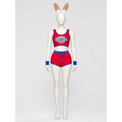 Stage Costume with Ears: Top, Shorts, and Headband Costume Headwear detail