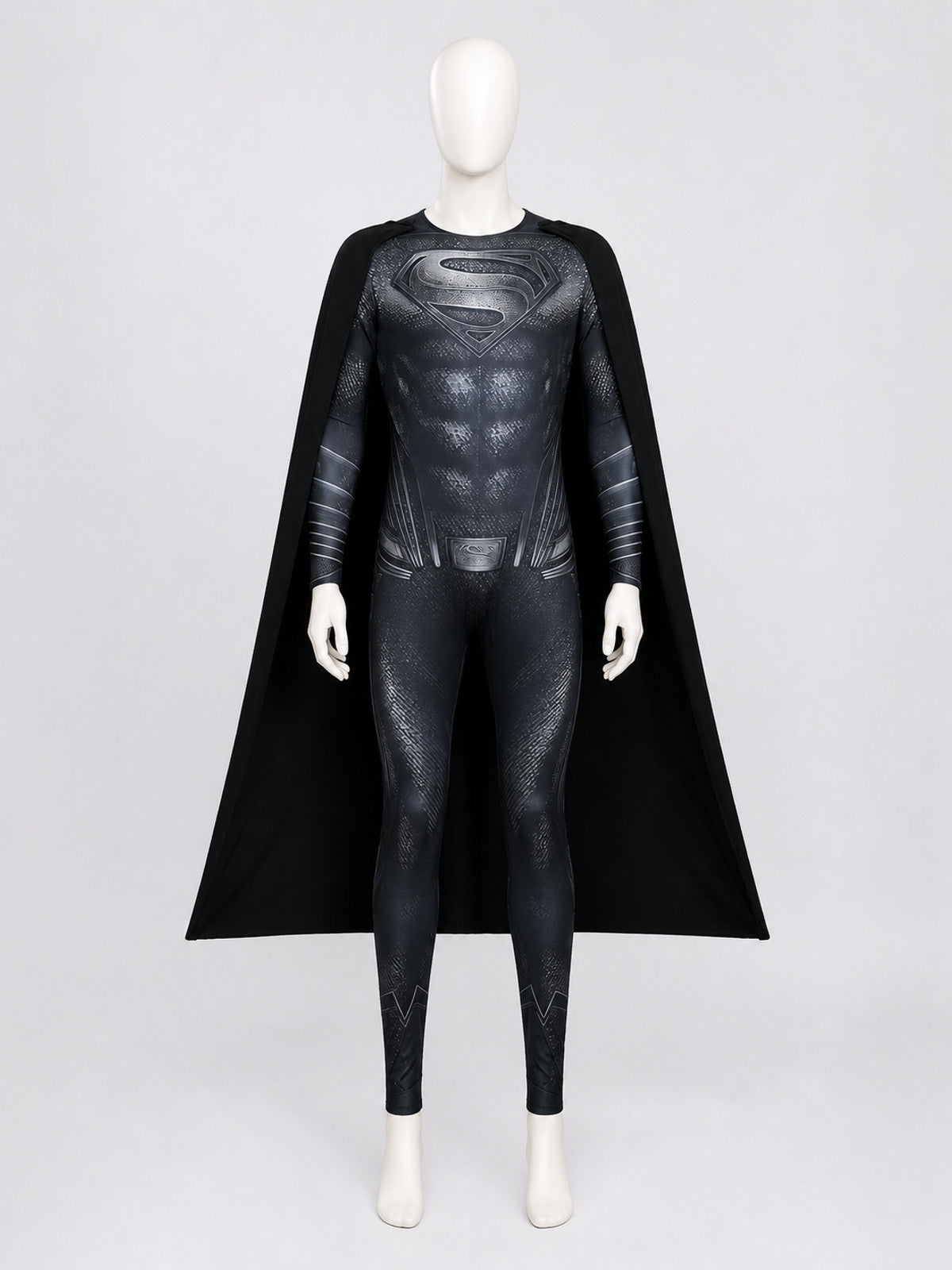 Superman Costume: Black Jumpsuit with Cape for Cosplay Costume Capes detail