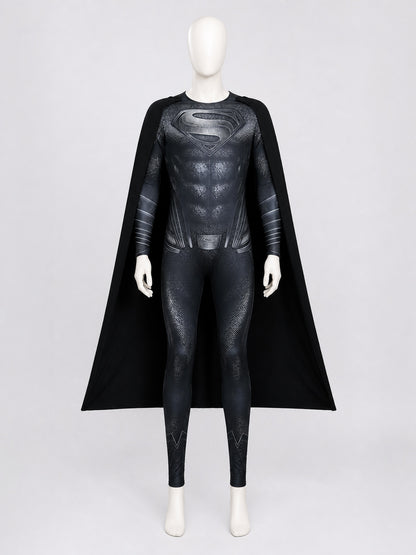 Superman Costume: Black Jumpsuit with Cape for Cosplay Costume Capes detail