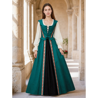 Renaissance-Style Dress with a Square Neckline lifestyle