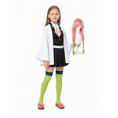 Mitsuri Cosplay Costume with White Cape and Wig Costume Capes detail