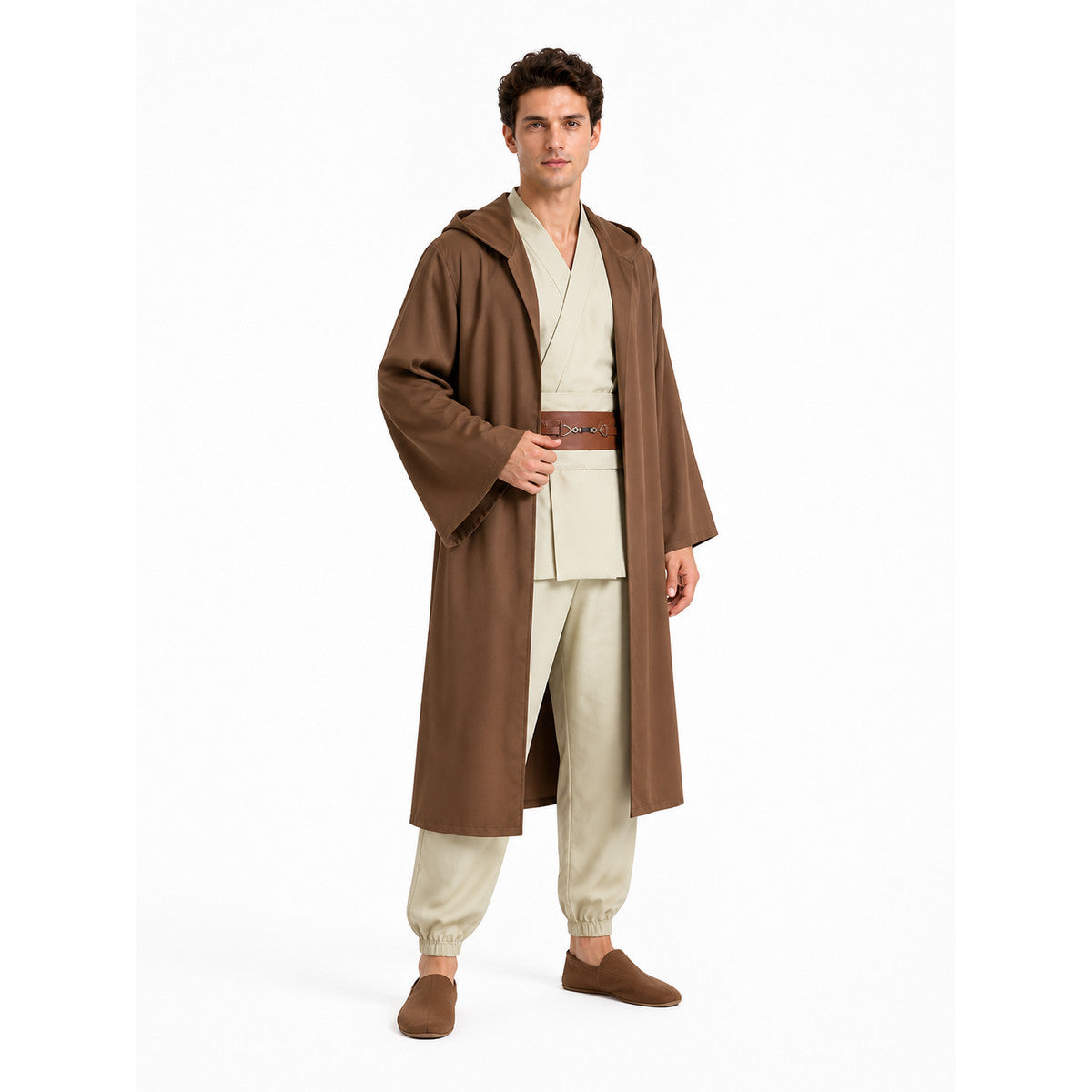 Obi-Wan Hooded Costume with Belt for Cosplay Costumes detail