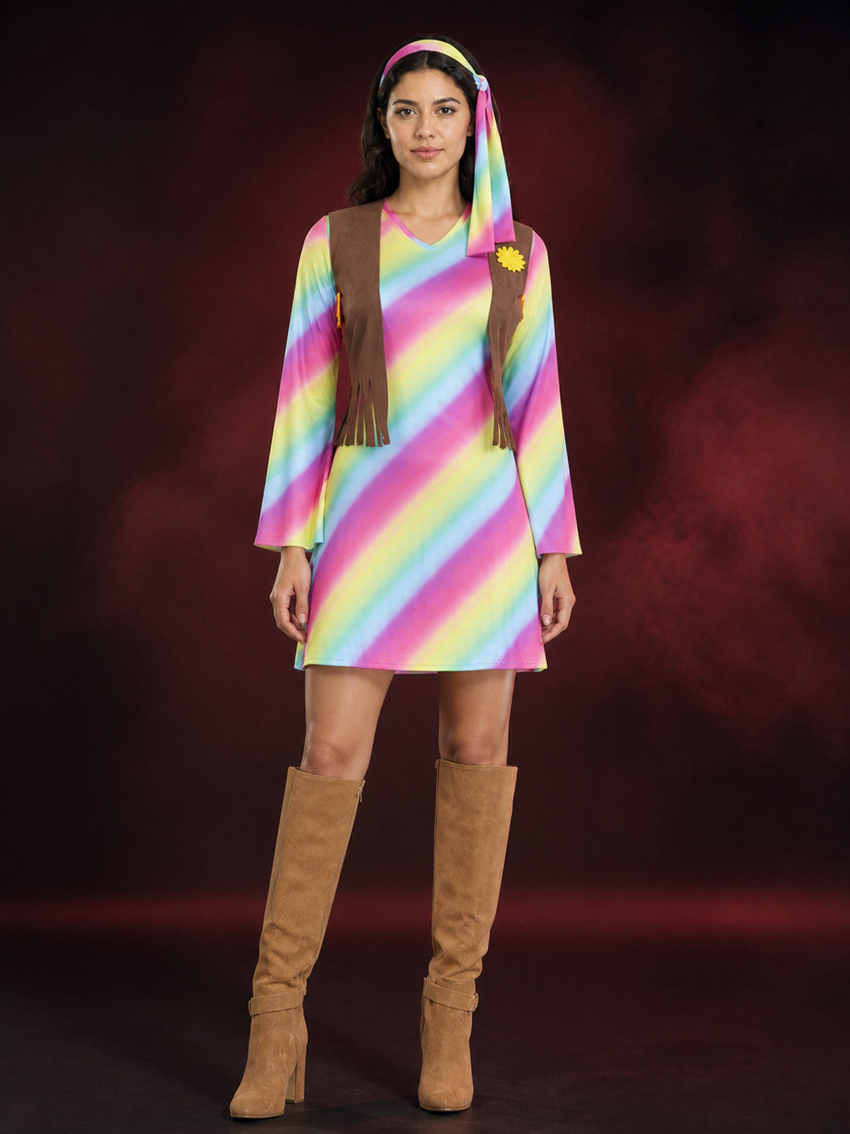 Retro Disco Jumpsuit with Skirt for Cosplay and Masquerades