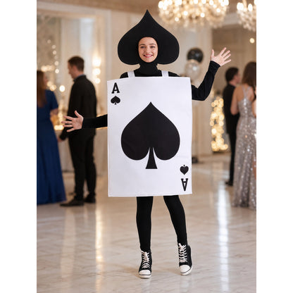 Ace of Spades Playing Card Costume for Performances
