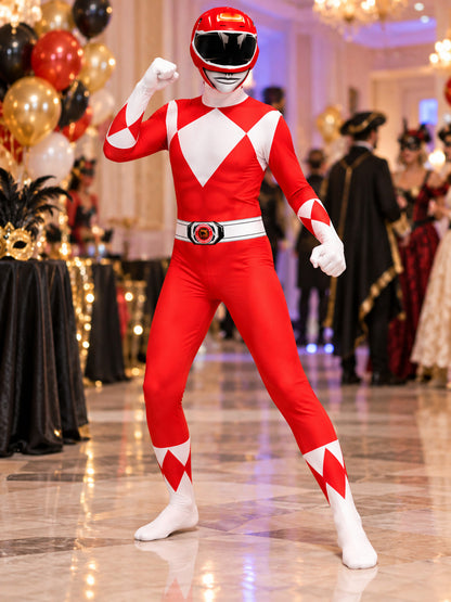Red and White Cosplay Costume with Mask