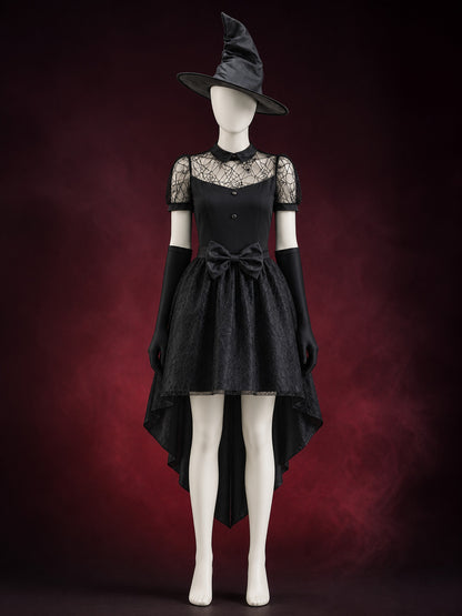 Women's Witch Costume with Hat and Gloves main product view