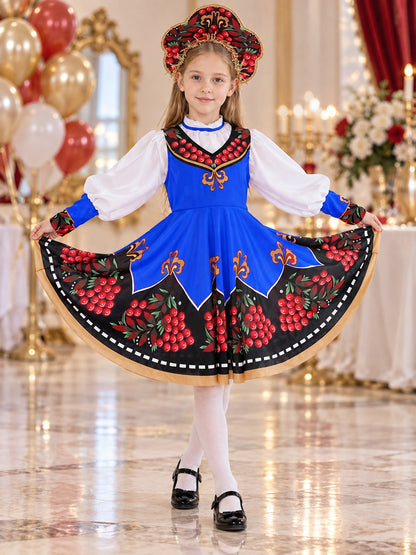 Children's Russian folk costume with kokoshnik