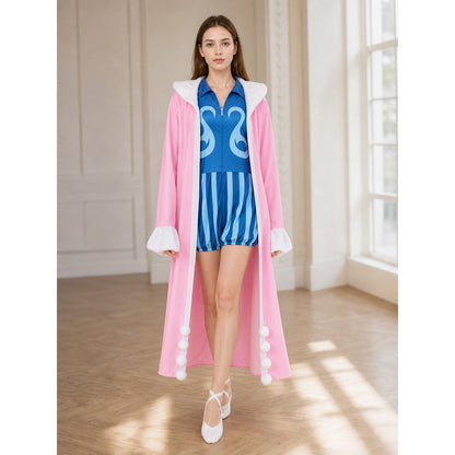 One Piece Bon Clay Cosplay Costume with Cape and Belt lifestyle