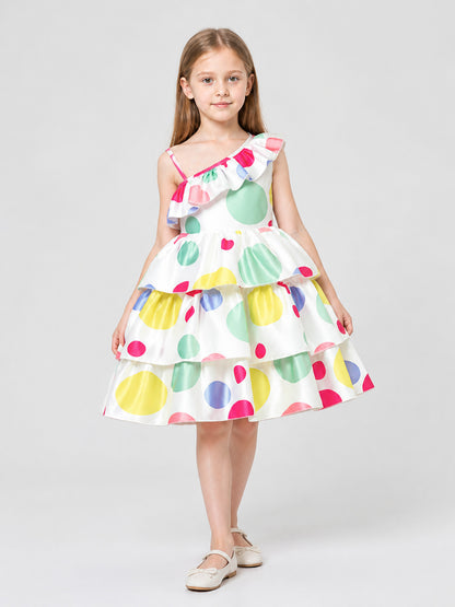 Polka Dot Tutu Party Dress with Ruffles