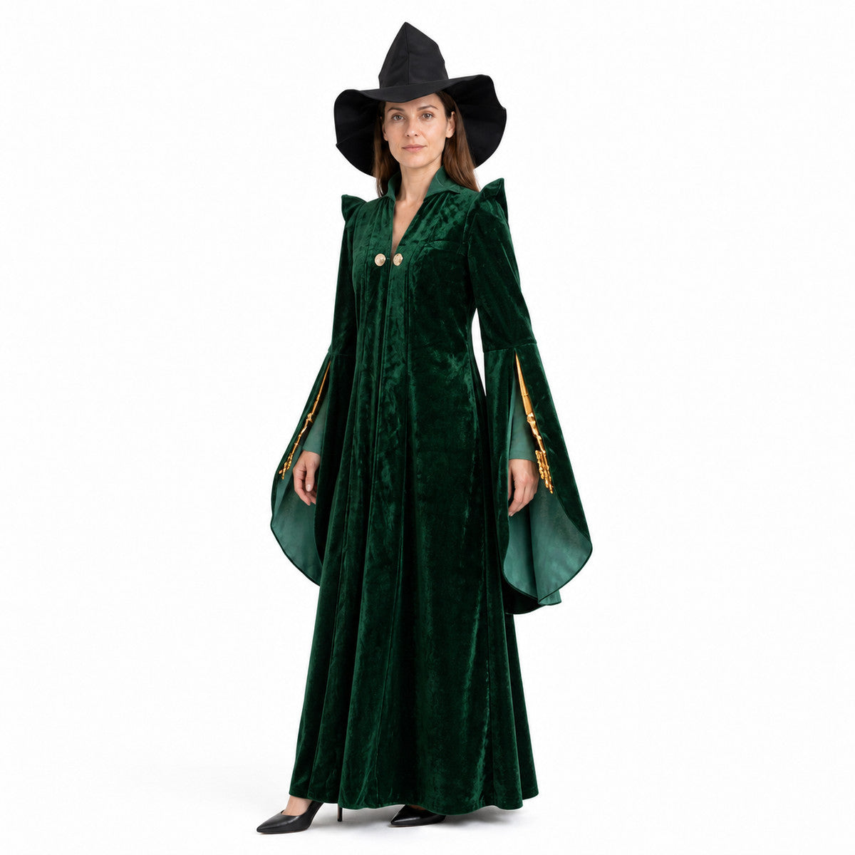 Wizard Costume with Robe and Hat for Halloween Costume Headwear detail