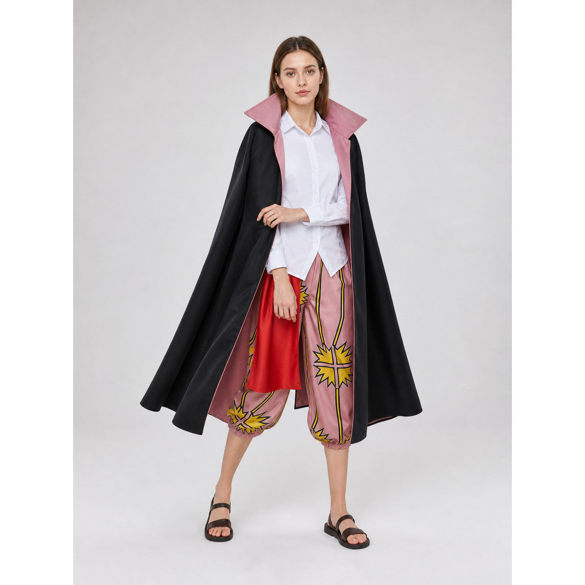Shanks One Piece Cosplay Costume with Cloak and Pants