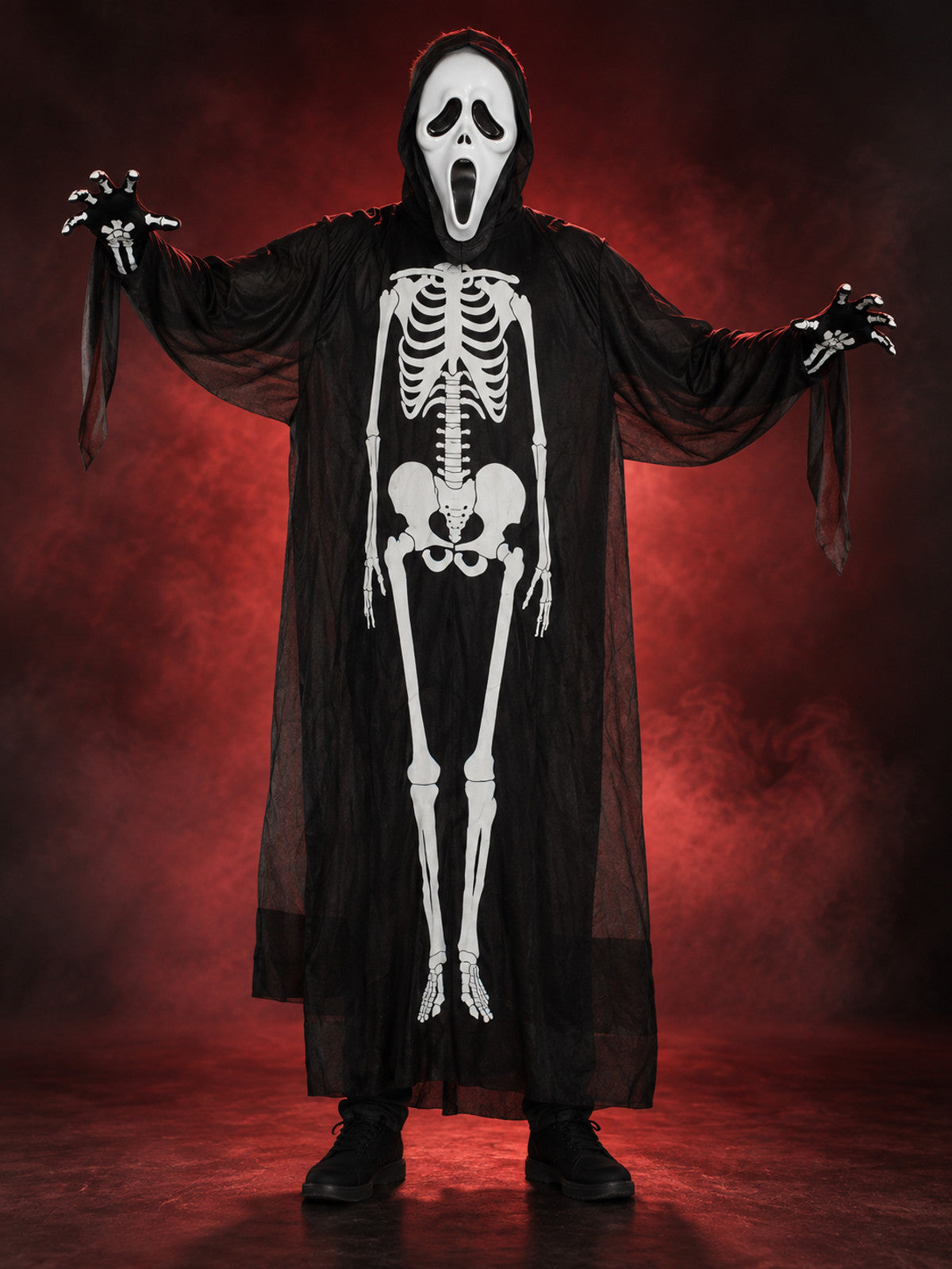 Skeleton Halloween Costume with Mask, 120 cm