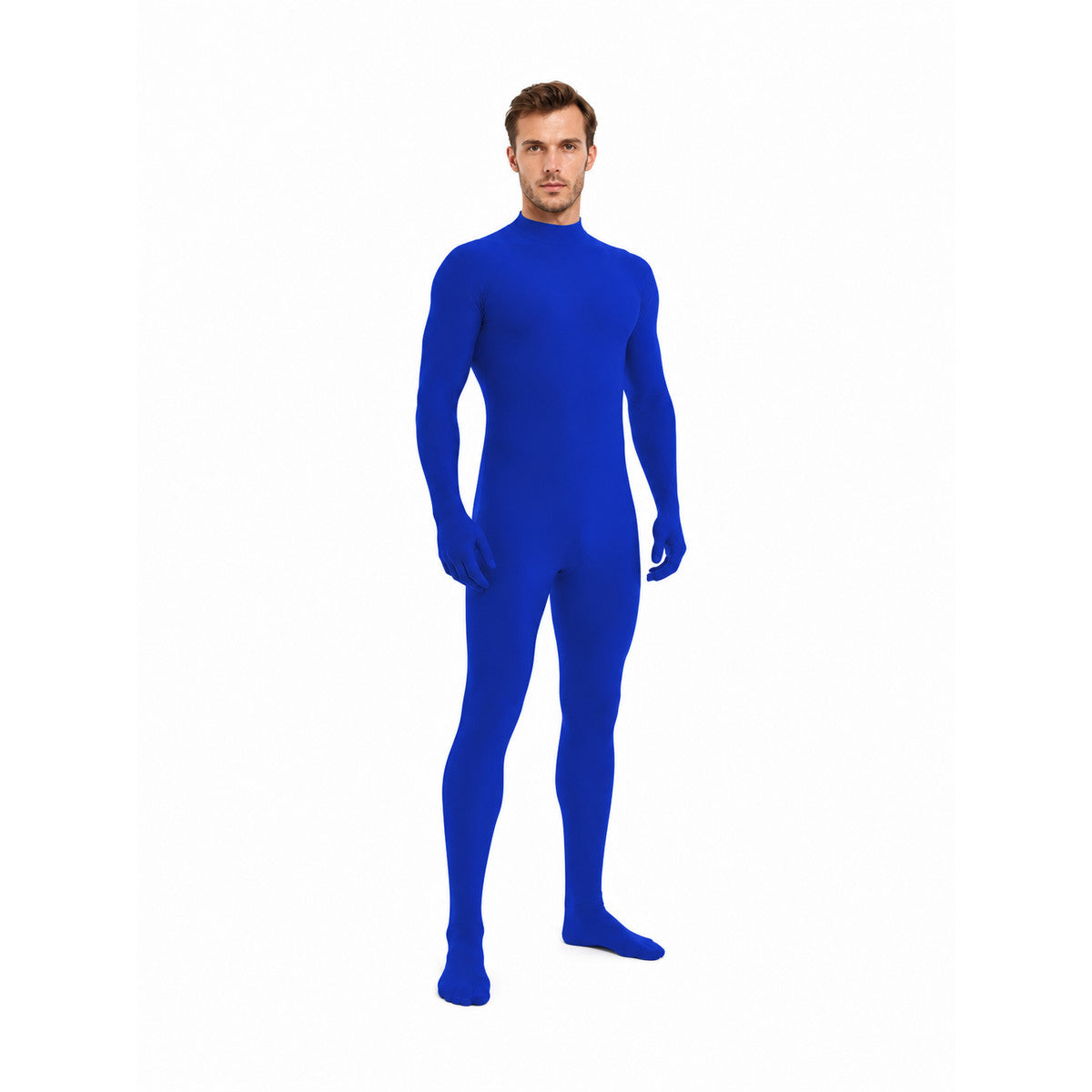 Royal Blue Halloween Jumpsuit with Covered Hands and Feet Costumes detail