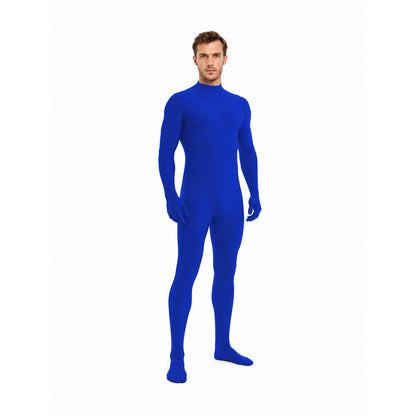 Royal Blue Halloween Jumpsuit with Covered Hands and Feet Costumes detail