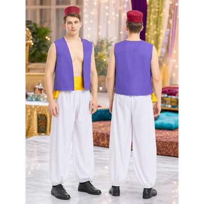 Aladdin Costume with Vest, Harem Pants, and Sash lifestyle view