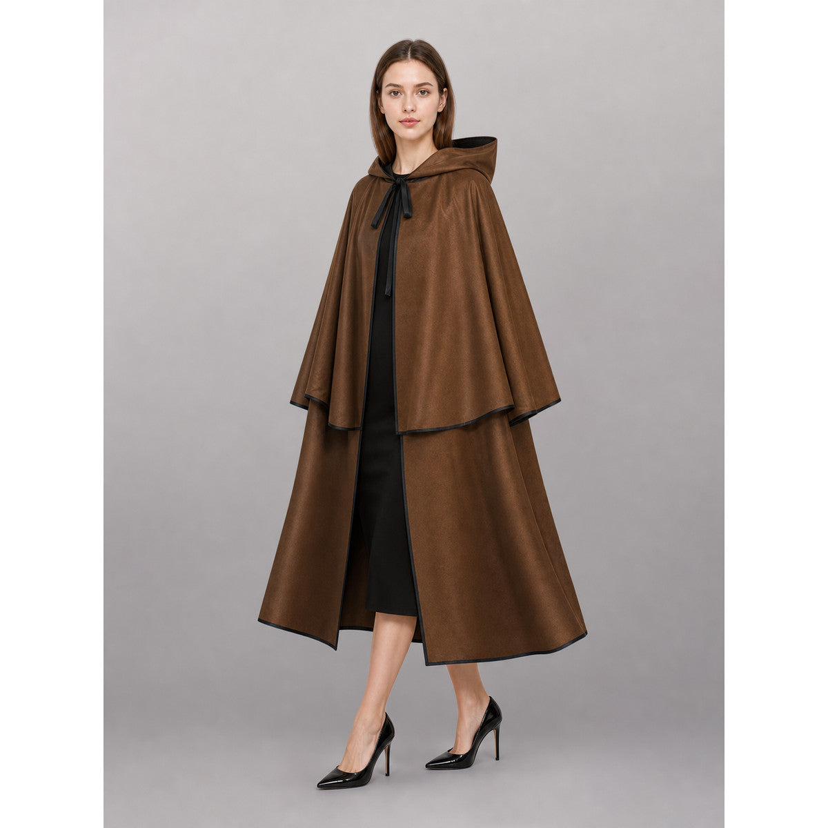 Brown Hooded Costume Cloak lifestyle