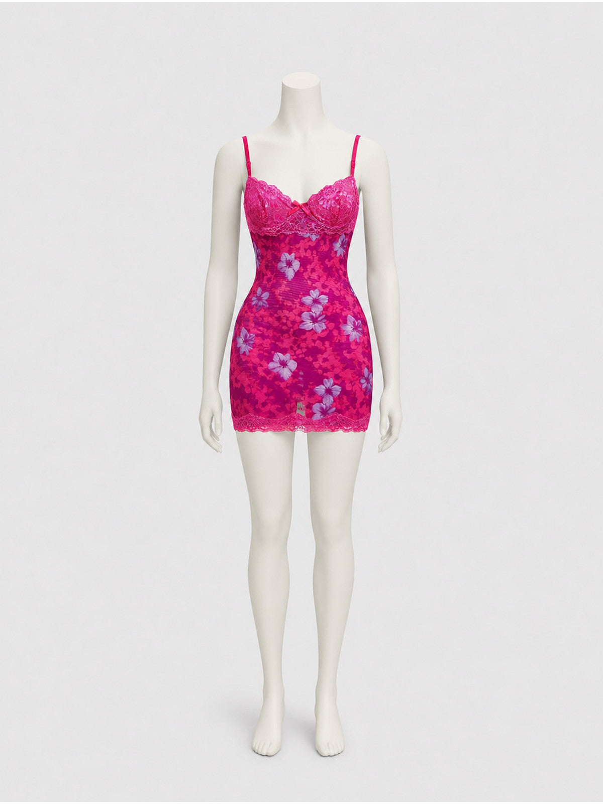 Floral Print Dress with Thin Straps Costume Dresses detail