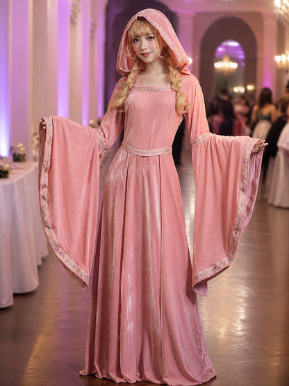 Medieval-Style Hooded Costume Dress lifestyle view