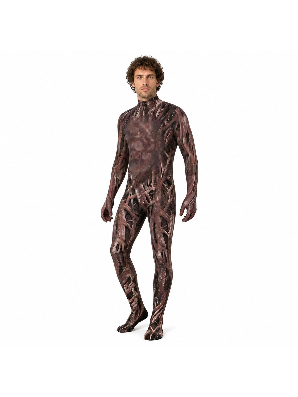 Halloween zombie costume with mask and claws