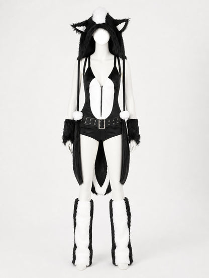 Black-and-White Animal Costume Set for Halloween lifestyle view