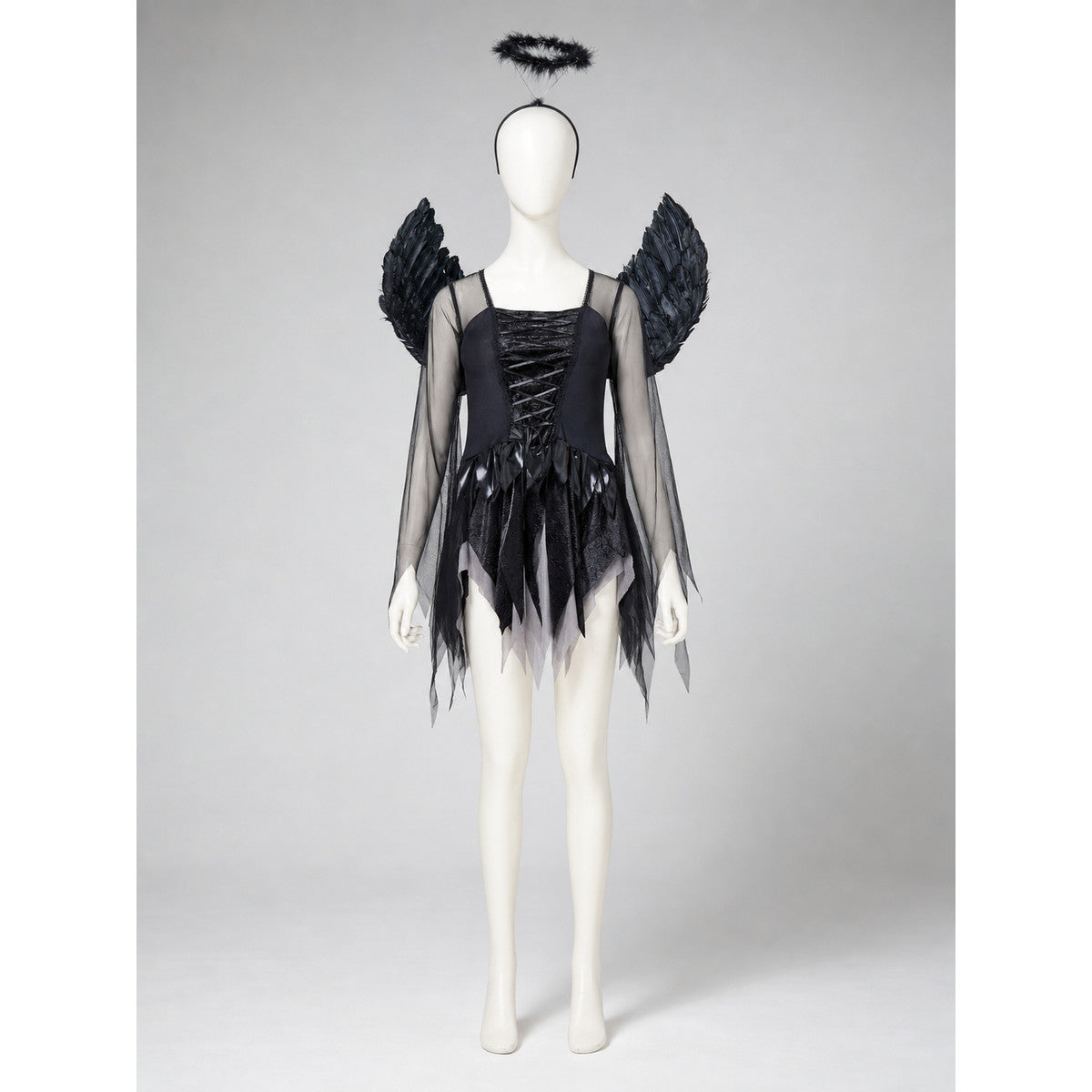 Dark Angel Costume with Wings and Halo