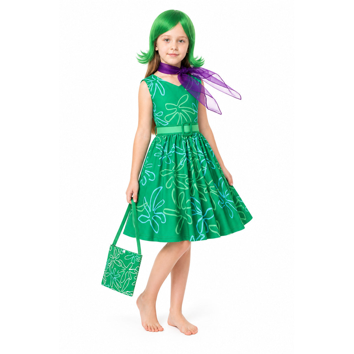Children’s Sadness Carnival Costume with Dress and Wig product detail