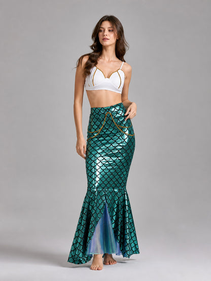 Mermaid Stage Costume with Top and Skirt Costumes detail