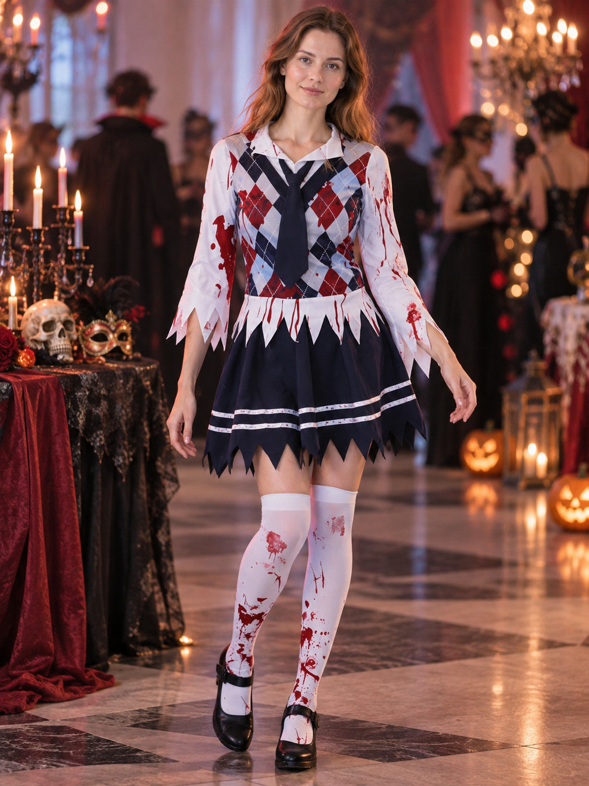 Vampire Costume with Diamond Pattern
