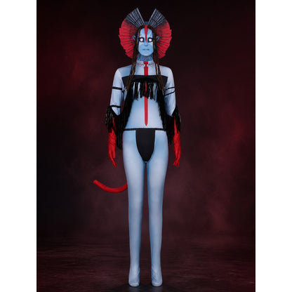 Kids Avatar 3 Volcano Goddess Halloween Bodysuit Costume with Tail main product view