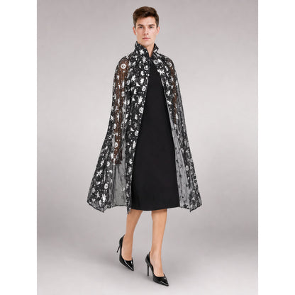 Black Carnival Cloak with a High Collar occasion guide