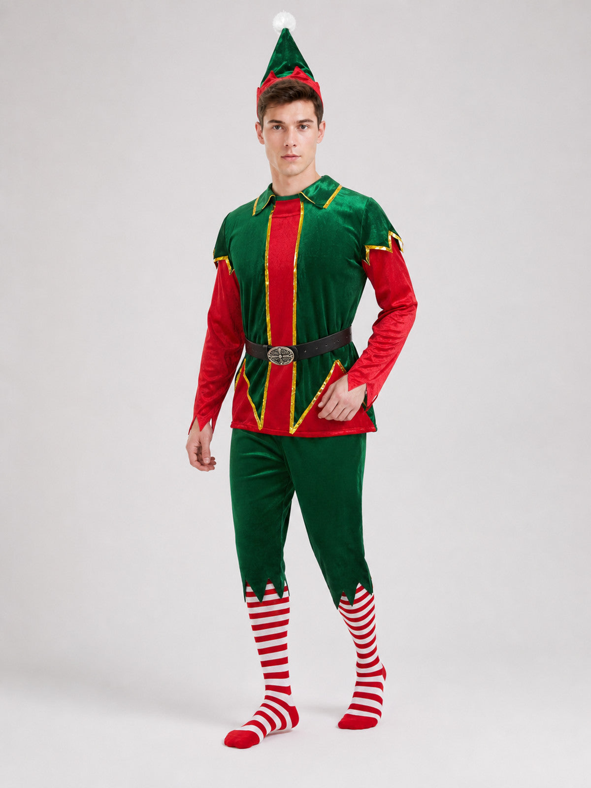 Christmas Elf Costume with Hat and Accessories