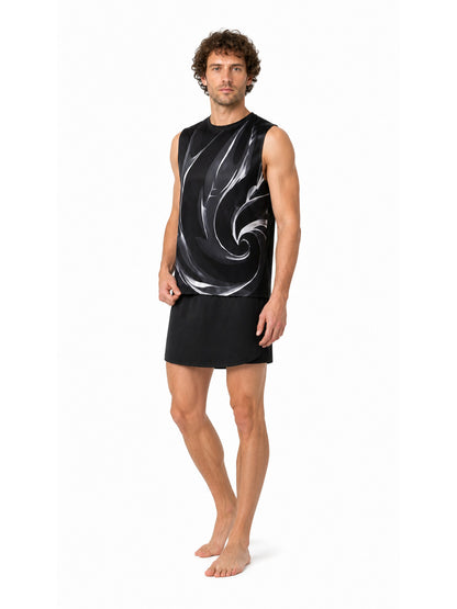 Shen Gongbao Cosplay Costume, Black and White, Sleeveless