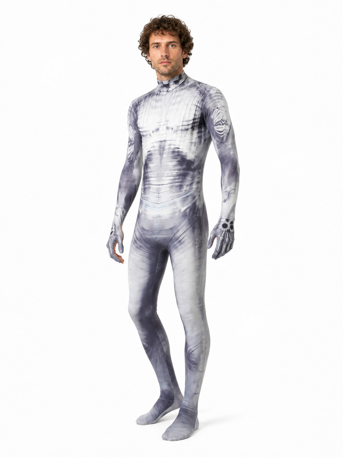 One-Piece Skeleton Costume with Long Sleeves Costumes detail