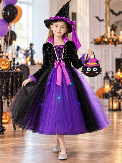 Children's Witch Costume with Pointed Hat lifestyle view