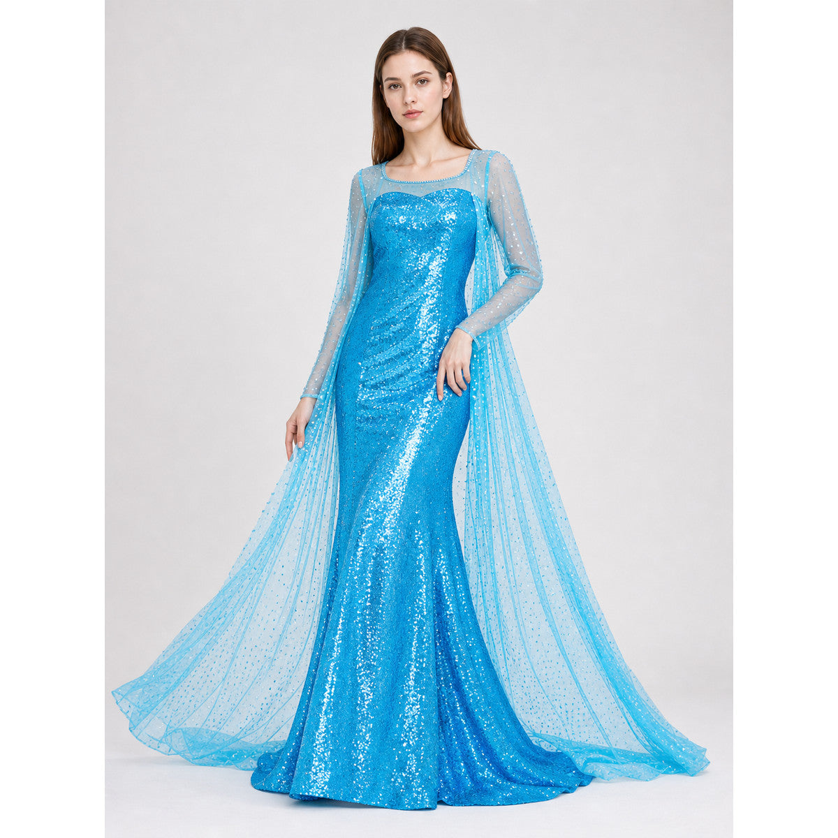 Fairy Tale-Style Costume Dress for Cosplay and Stage on-model front view